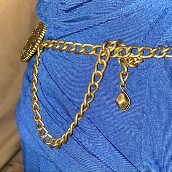 Chico Belt Mixed Metal Heavy Adjustable Discs Cooper Brass Silver Chain - Picture 8 of 8